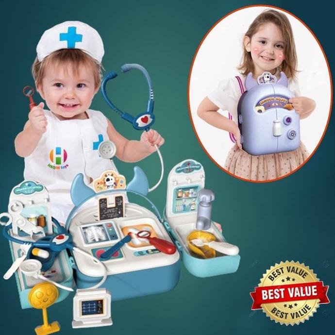 MAINAN ANAK MASAK MASAKAN DOKTER DOKTERAN PERKAKAS MAKE UP RANSEL H109 KODE 1081