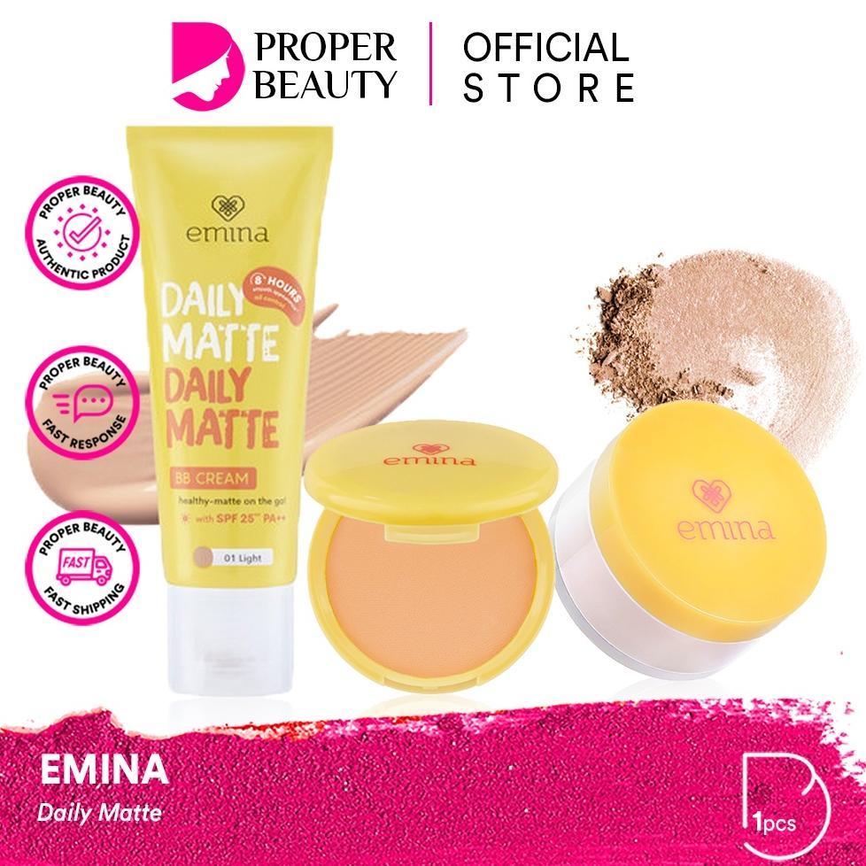 JaminanDonk- EMINA Daily Matte Indonesia / BB Cream Loose Compact Powder Bedak Padat Facial Wash Fac