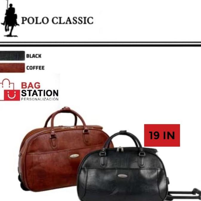 TERMURAH - TAS KOPER CABIN TRAVEL BAG TROLY POLO CLASSIC 19 IN 2 RODA BESAR ORIGINAL TAS DUFFLE TAS 