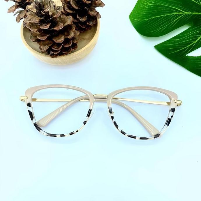 Bisainstan- Kacamata Cat Eye Minus 0.25 S/D 6.00 Frame 95920 Minus Photocromic Korea Style Viral Ter