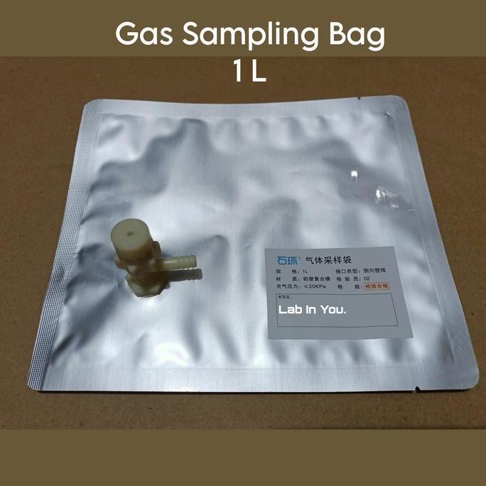 Lengkap- Tedlar Bag Allumunium 1 Liter Single Valve-Gas Sampling Bag 1 L
