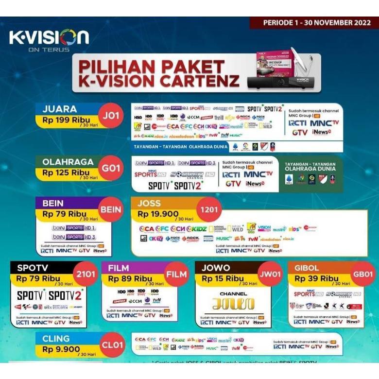 AudioWhell- PAKET SPOTV GB01 G01 J01 FILM KVISION