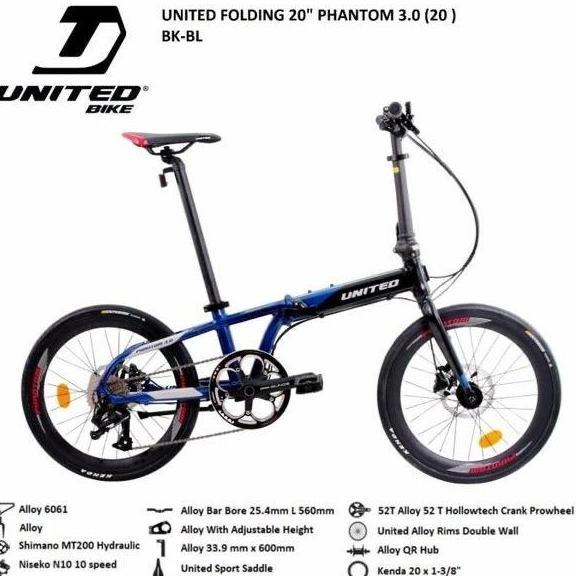 Terlaris Sepeda Lipat Folding Bike 20 United Phantom 3.0
