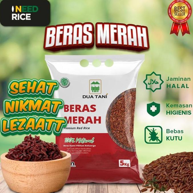 Beras Merah 5Kg Dua Tani - HALAL