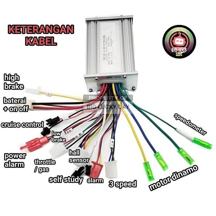 Controller Sepeda Listrik 36V 48V 350W Bldc Kontroler Selis Kualitas Terbaik Harga Termurah