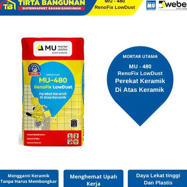 Mu 480 25 Kg Low Dust Peat Keramik Di Atas Kramik Pemasangan Keramik Homogenous Tile