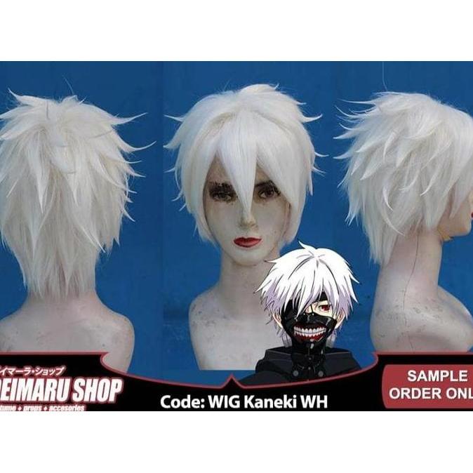 Rambut Kostum Cosplay Wig kaneki Ken Kaneki Anime Manga Tokyo Ghoul Promo