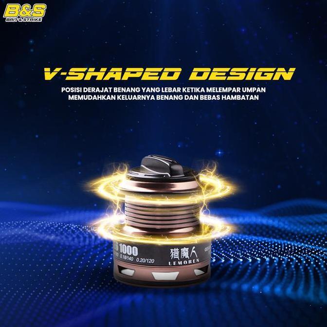 Reel LEMOREN pancing Ukuran CE6-1000 bahan paduan Alumunium putaran halus gear rasio 5.1:1 max drag 