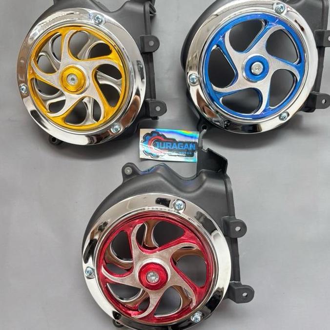 Tutup Kipas + Spinner Model Crome Cnc Beat Scoopy New Beat Deluxe Scoopy Prestige Beat Scoopy New Be