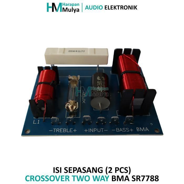 Crossover 2 Way / Two Way Bass Dan Tweeter Bma Sr7788 (Sepasang) Original Dan Terpercaya