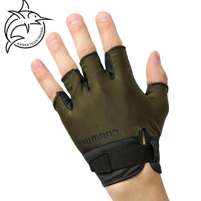 Shimano Basic Glove 5 Cut Finger Sarung Tangan Mancing DIN