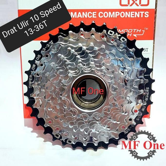 Sprocket Freewheel Oxo 10 Speed 13-36T Drat Ulir Gir Gear Chrome
