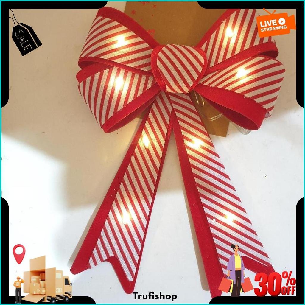 Pita Lampu Kuning Warm White Pohon Natal Jumbo 30 Cm Merah Putih Baterai Panjang Gratis Ongkir