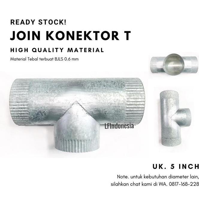 Join Konektor T 5 Inch (125 Mm) - Bjls 0.6 Mm