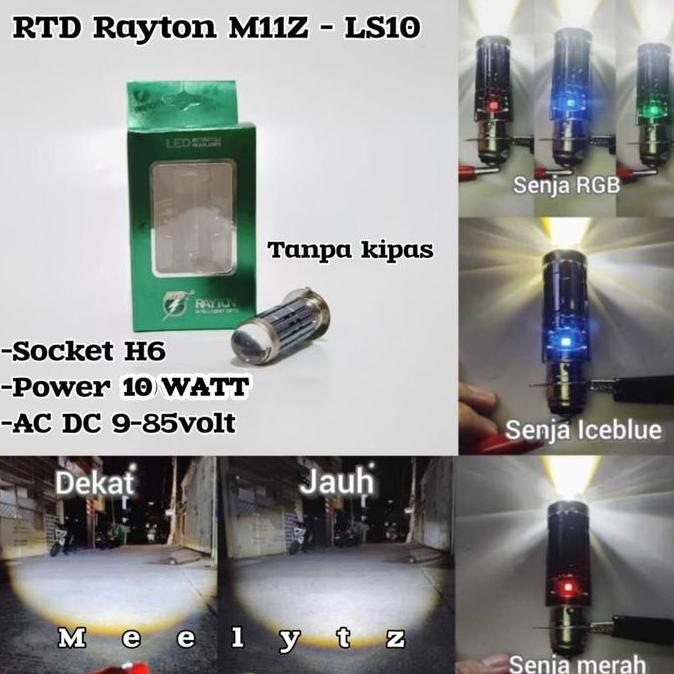 RTD M11Z & M11LS - Lampu Utama H6 RTD Rayton plus senja RGB Jauh Dekat D3 Putih Kuning M11Z LS10 LS2
