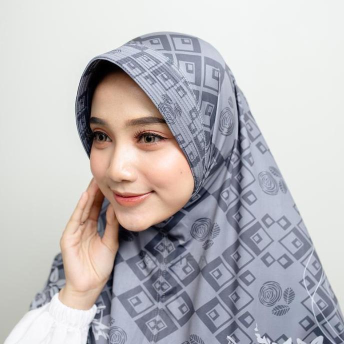 New- [Gratis Scrunchie] Hijab Instan Jumbo Sublim Motif Salwa Pet Hijab Instan Syari Hijab SyariBerg
