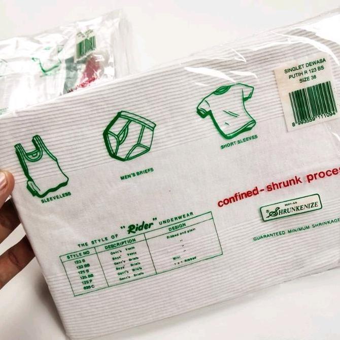 Ytta- 1 Pcs Kaos Dalam Singlet Pria Cowok Dewasa Remaja Rider Original Size 32 34 36 38 40 42 Xl Xxl