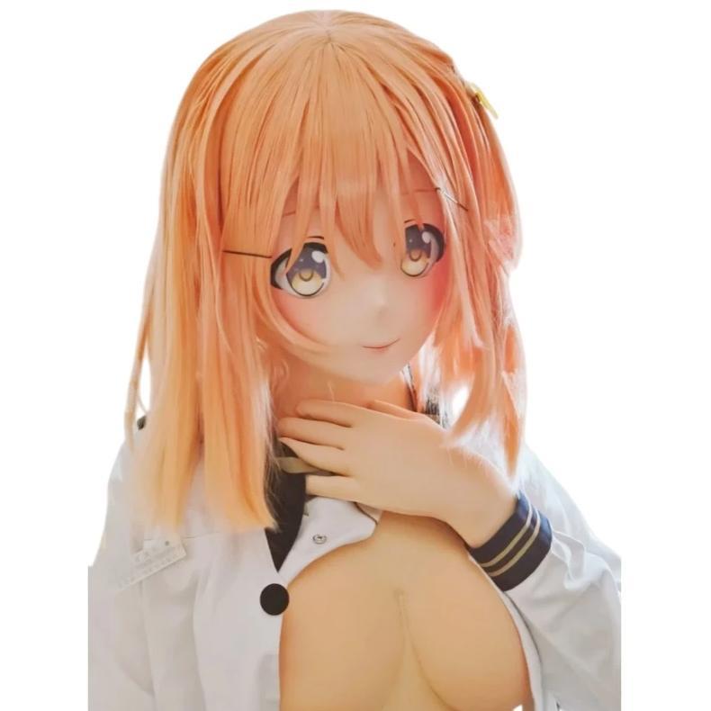 (MW) Crosssdres Flesh Zentai Suit For Kigurum Second Skin Unisex Fetish Suit With Cleavage Line Brea