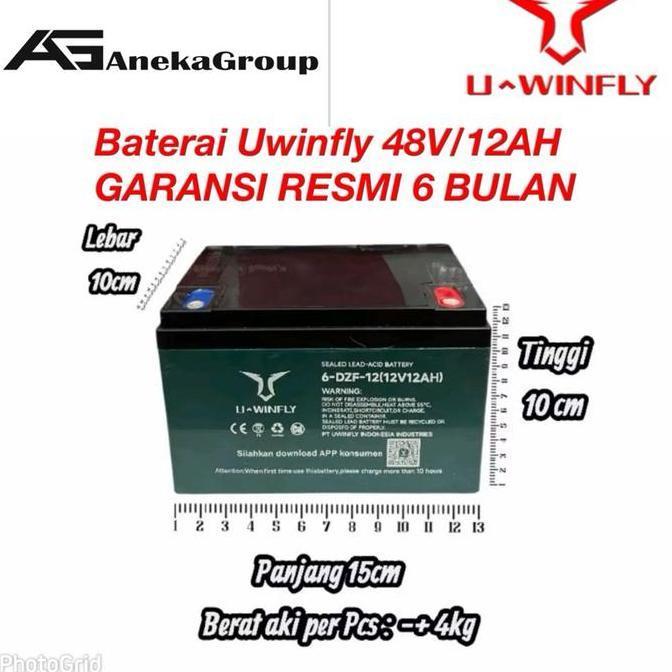 Baterai Aki Sepeda listrik Uwinfly 12ah 12volt