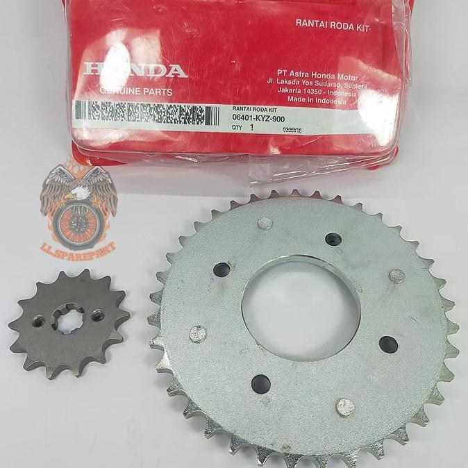 Gear Set Plus Rantai Honda Kyz Kualitas Asli Original Honda Supra 125 Helm In Karbu Supra X 125 Fi I