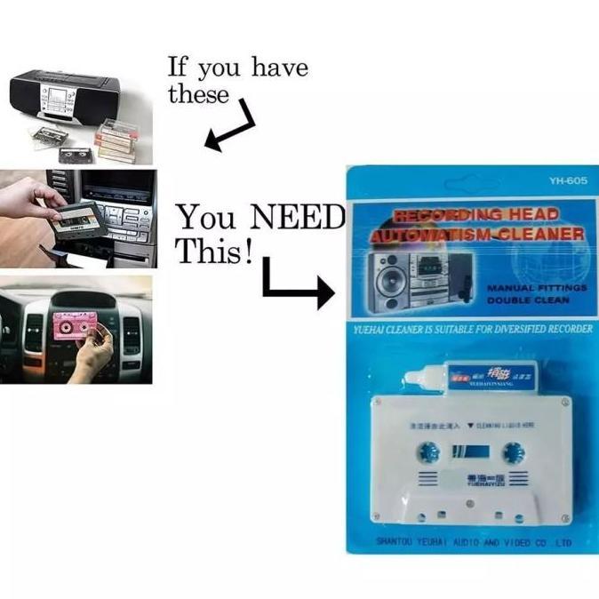 Good- Pembersih head tape pemutar kaset pita walkman player boombox cleaner