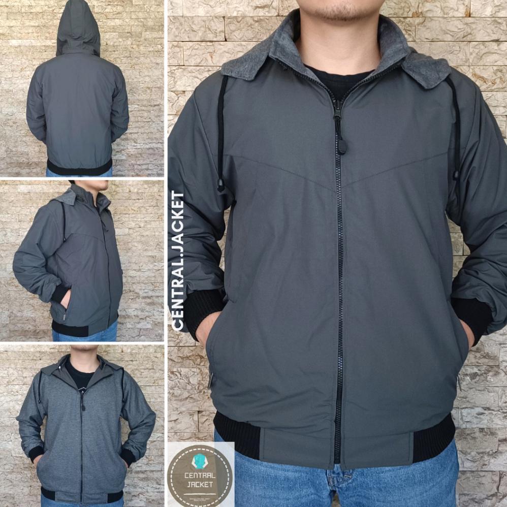Jacket Pria BB Parasut Taslan - Bolak Balik Waterproof