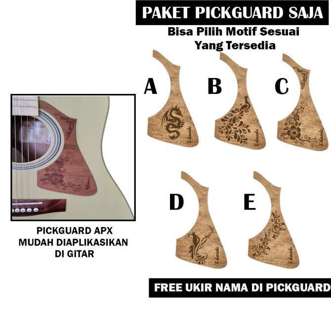 Pickguard kayu gitar akustik APX Bisa Custom nama