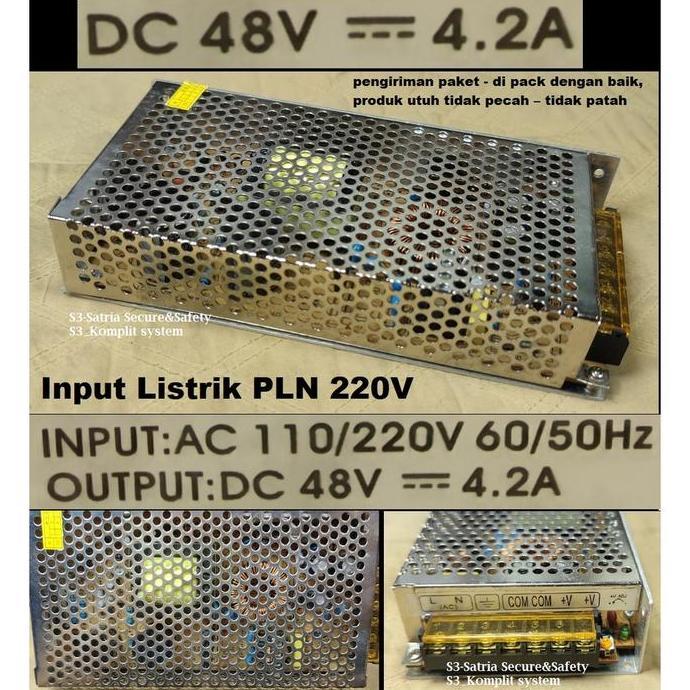 Promo power supply 48V 4,2A Switching Diskon