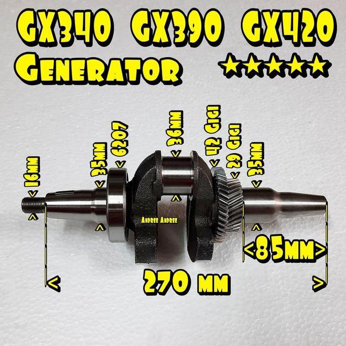 Miliki Genset Gx340 Gx390 Gx420 Crankshaft Kur As Honda 5000 6500 8000 Watt
