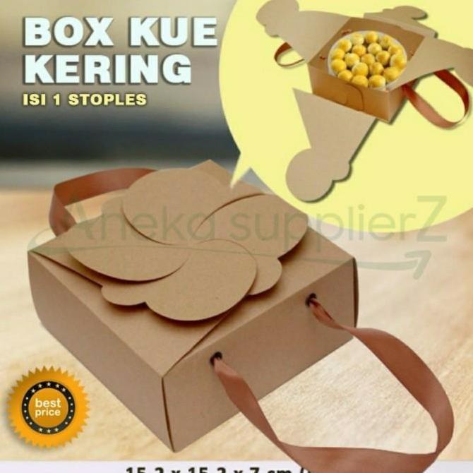 Good- Kotak Dus Box Kue Kering Toples KEMBANG - Isi 2