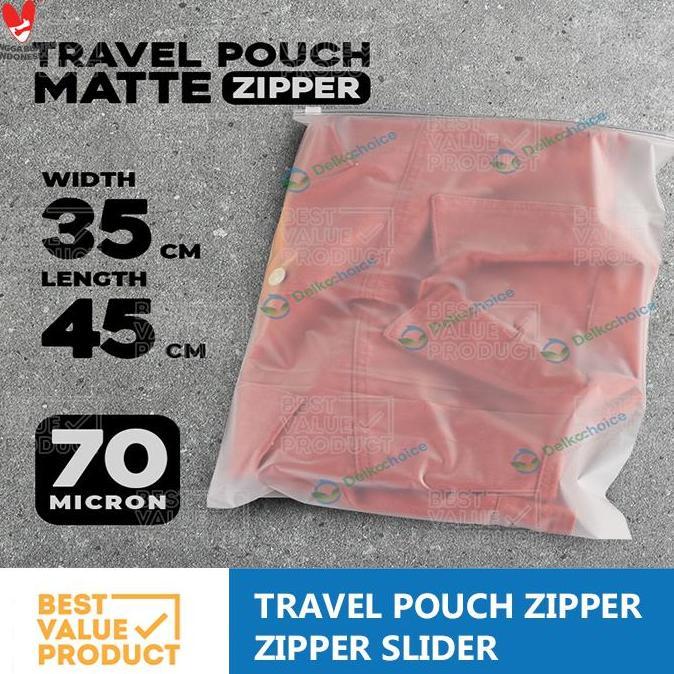 Kuyy- (Pack) Zipper Pouch Bag 35 X 45 Travel Pouch Storage Zipper Slider 35X45