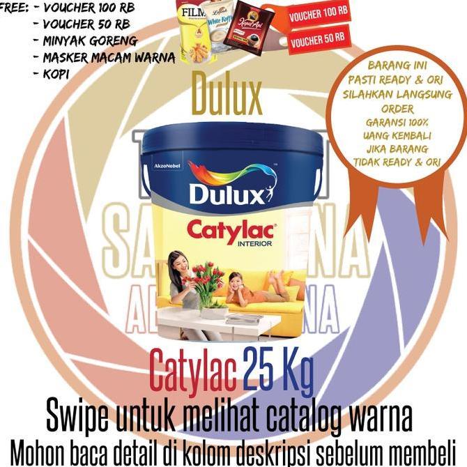 Cat Dulux Catylac 25 Kg Putih / 1501 / Warna / Cat Interior Pail