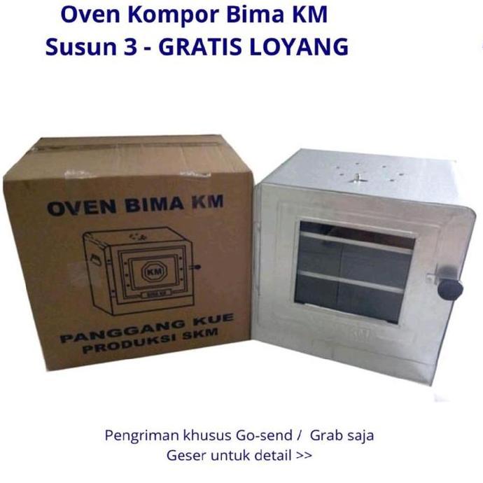 OVEN BIMA KM ASLI FREE LOYANG 3PCS/OVEN TANGKRING BIMA KM 3 SUSUN