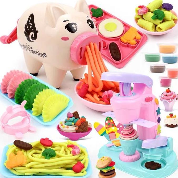 Toypuy- Happytoys.888 Mainan Fun Doh Play Doh Set Kitchen Set Mie Piggy / Fun Doh Play Doh Set Es Cr