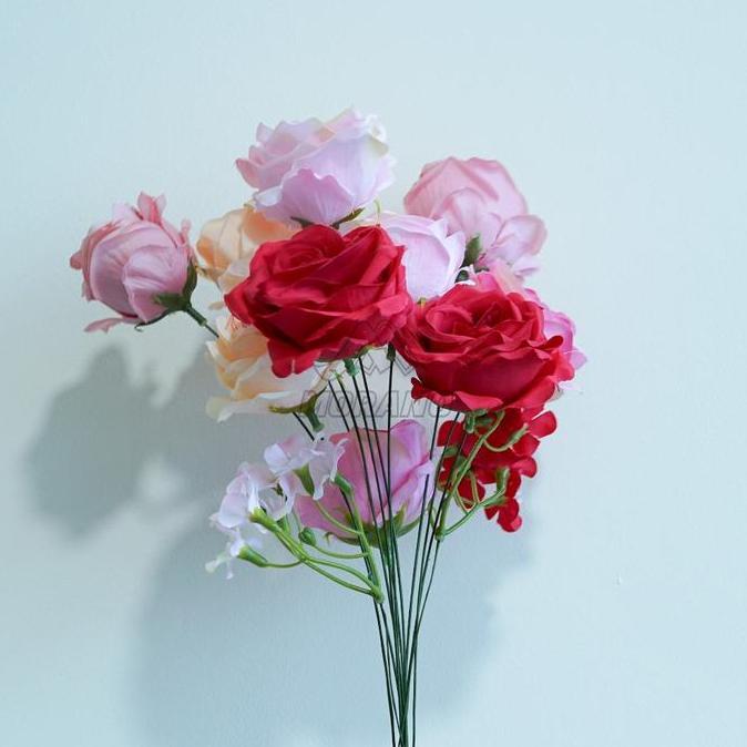 Flwr- [1 Pack 100 Pcs] Stick Bunga Kawat Tangkai Bunga Ranting Bunga StickBuketBunga Besi Bunga Kawa