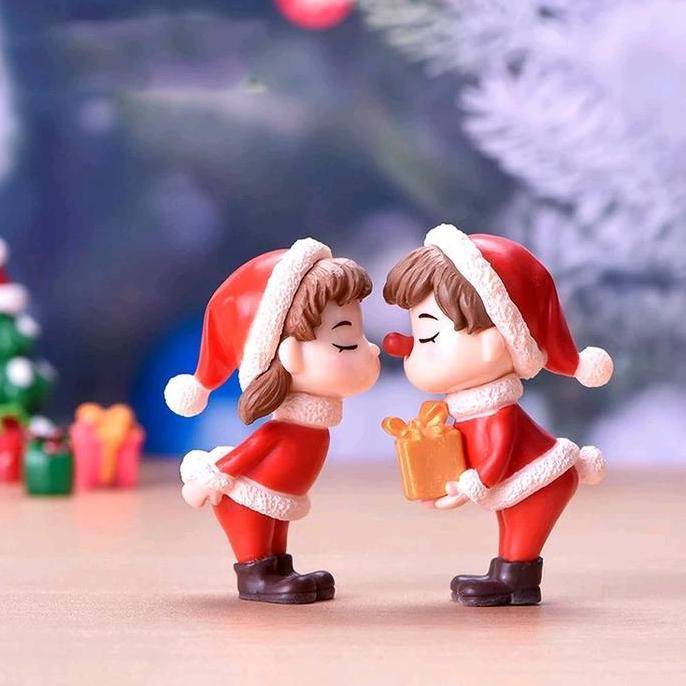 SALE Koleksi Miniatur Dekorasi Ornament Natal Sinterklaus Pohon Natal Patung Kecil