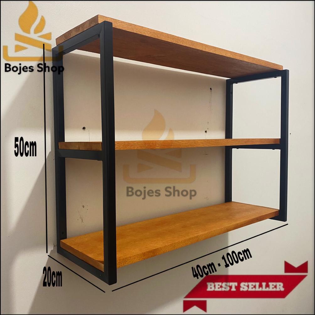 RAK DINDING KICHENSET DAPUR BESI HOLLOW rak buku tempel dinding serbaguna