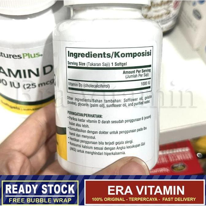 Vitmax- Vitamin D3 1000 Iu Nature'S Plus / 1000Iu Vit Nature / Natures 180