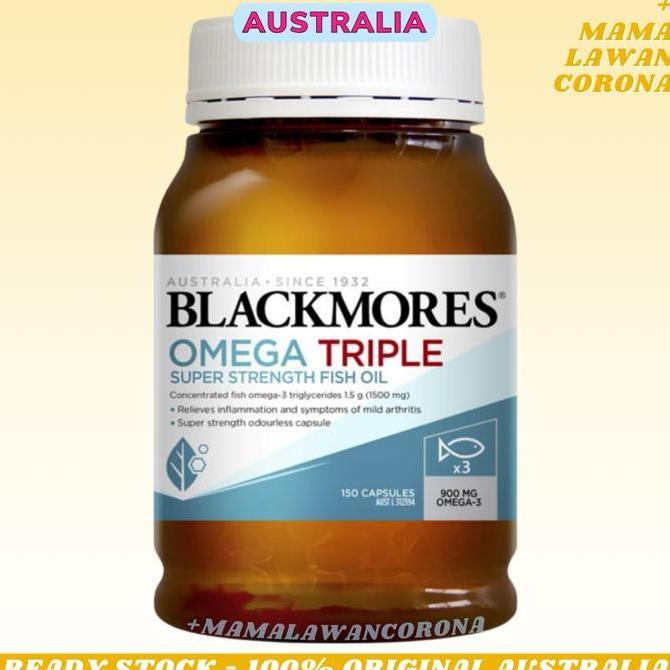 Vitmax- Blackmores Omega 3 Triple Concentrated Fish Oil 150 Capsules Kapsul