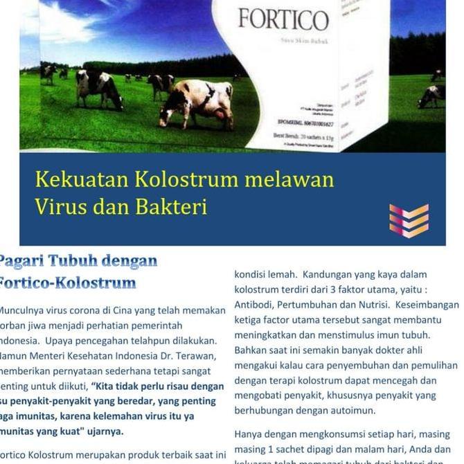 Ladyxy- Susu Kolostrum Fortico (D/H Naco Igg Plus) 10 Kotak @ 20 Sachets