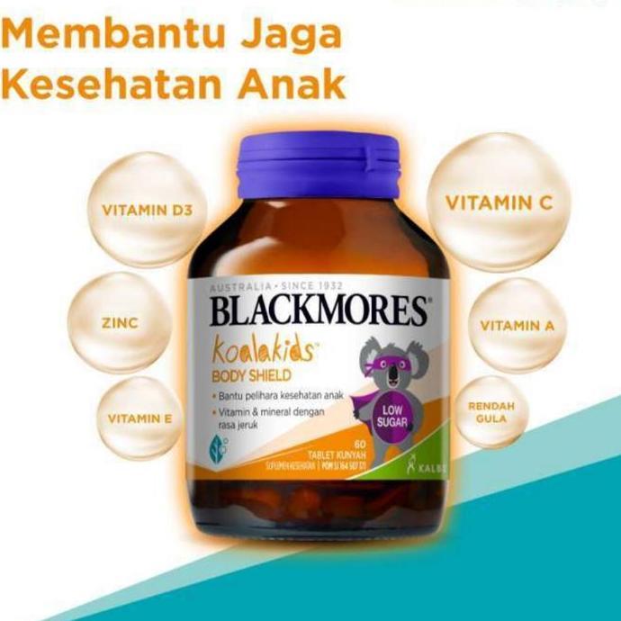 Vitmax- Blackmores Kids Body Shield Isi 60 Tablet / Blackmores Vitamin Anak-Anak Menjaga Kesehatan A