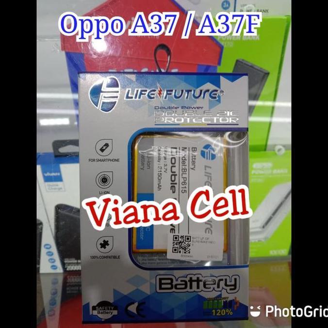 DOBEL BATERAI BATREI OPPO NEO 9 A37 A37F BLP615 DOUBLE POWER LF