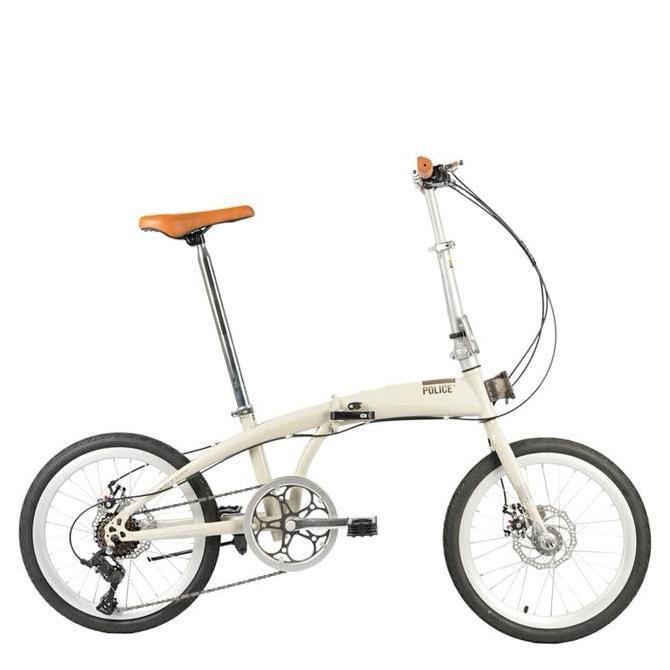 Terlaris Sepeda Lipat Dewasa 20 Inch Element Police Milan 8 Speed Rem Cakram