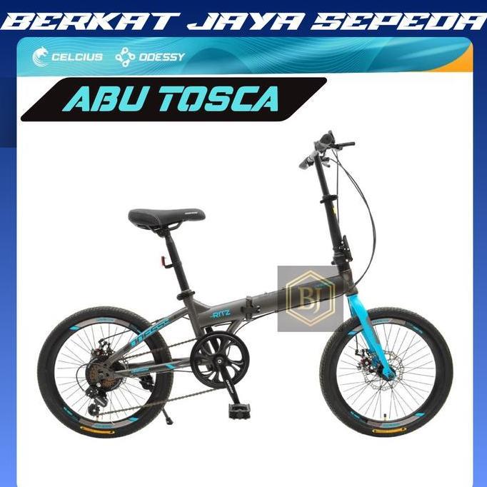 Terlaris Sepeda Lipat Odessy Ritz 20 Inch Bagasi Speed 7 Garansi Original Murah Ada Boncengan / Sepe