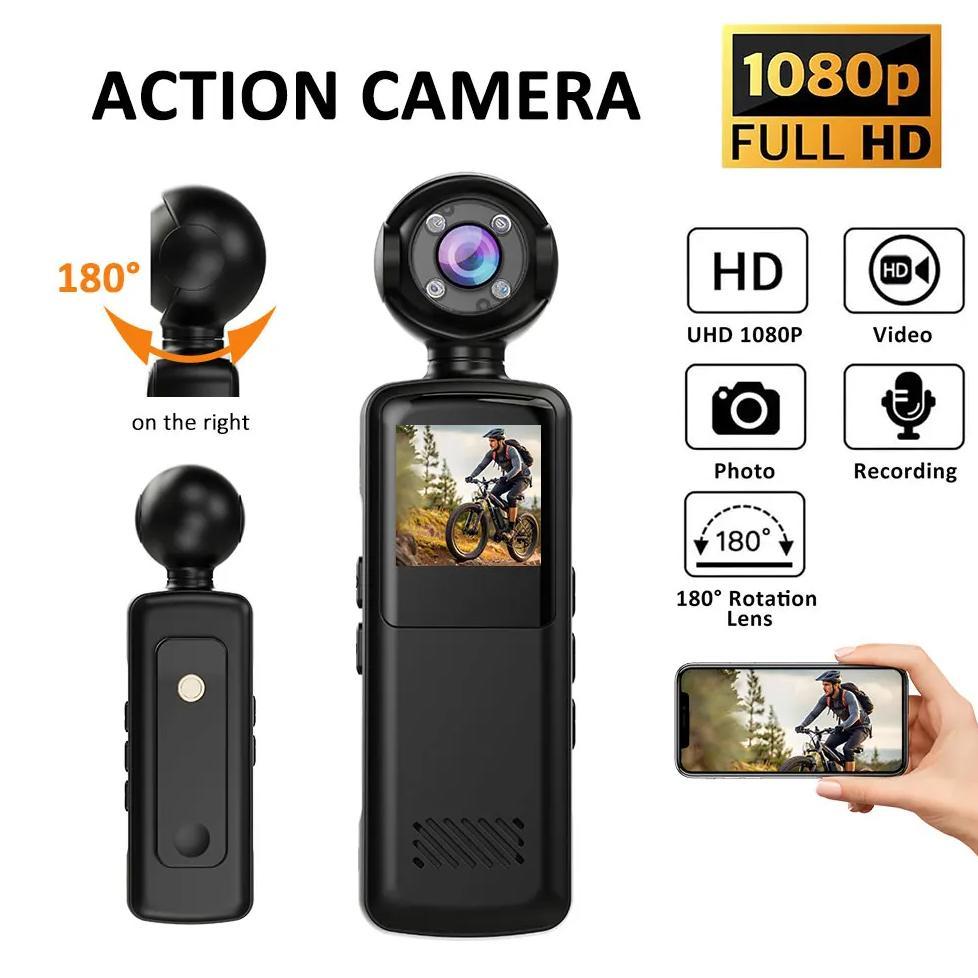 New 1080P HD Mini Camouflage Camera Portable Camera WiFi Mini Action Camera 1.3-inch Portable Digita