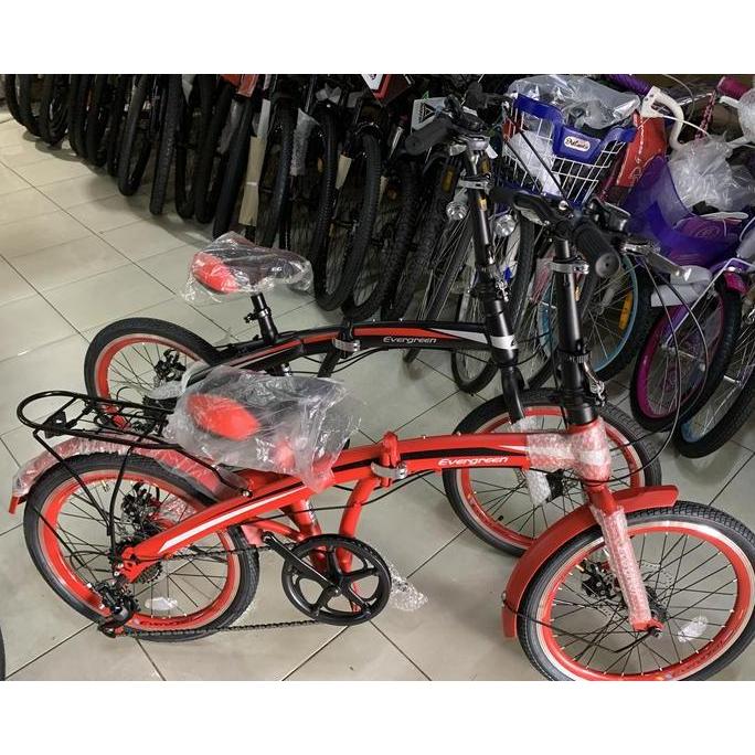 Terlaris Sepeda Lipat 20 Evergreen Diskbrake Promo