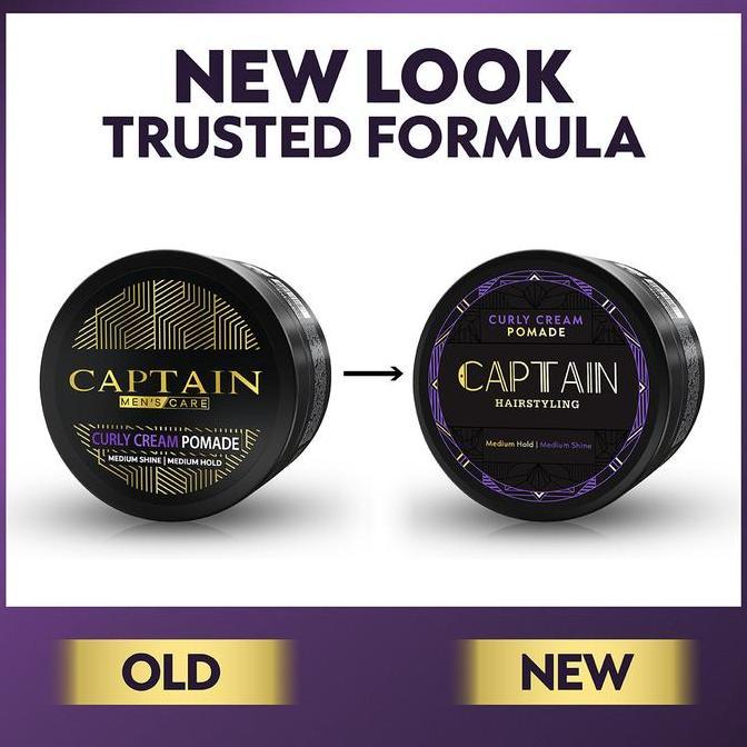 Littlehn- Captain Hairstyling Curly Cream Pomade 30Gr / Pomade Pria / Medium Hold / Medium Shine / M