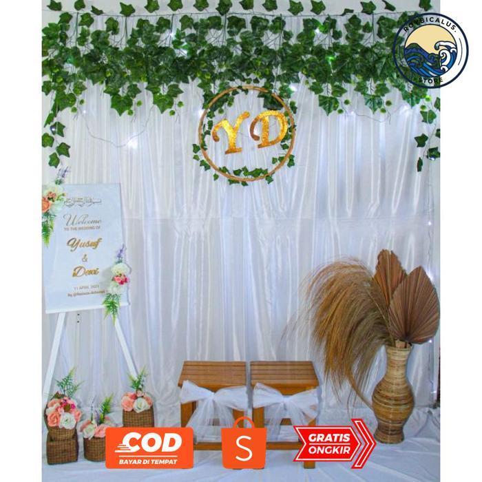 ROYBICALUS PAKET BACKDROP F DEKORASI LAMARAN AQIQAH AKAD SEDERHANA/ PHOTOBOOTH LAMARAN/ WEDDING PHOT