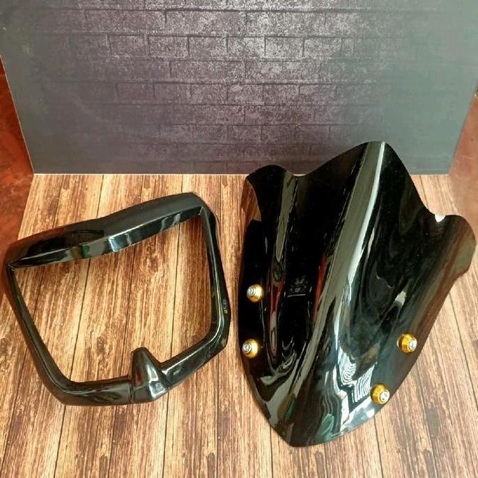 Paket Visor Variasi Plus Cover Lamp Motor Yamaha Vixion Nvl Tahun 2013 2014 Bonus Free Baut Variasi 