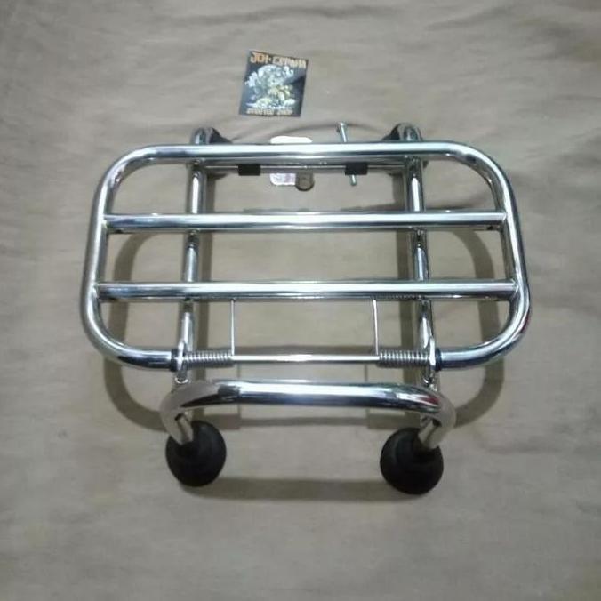 FRONT RACK VESPA PRIMAVERA & SPRINT AKSESORIS RAK DEPAN VESPA MATIC KODE 1294